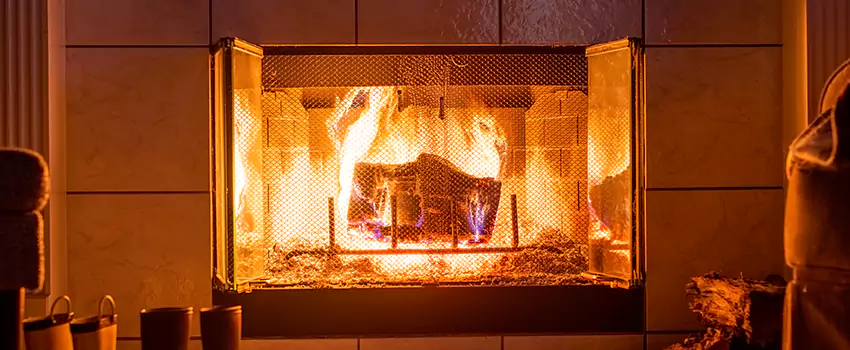 Mendota Hearth Landscape Fireplace Installation in Forest Hills, Michigan
